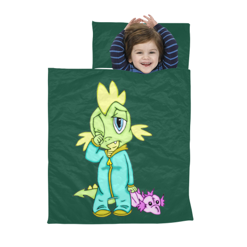Sleepy Dinosaur Green Kids' Sleeping Bag