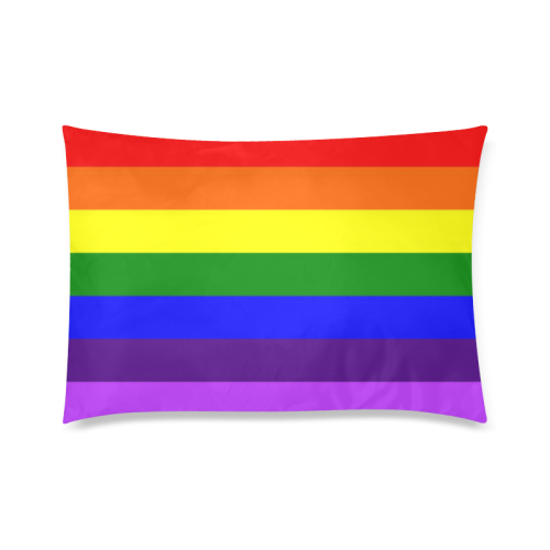 Rainbow Flag (Gay Pride - LGBTQIA+) Custom Zippered Pillow Case 20"x30"(Twin Sides)