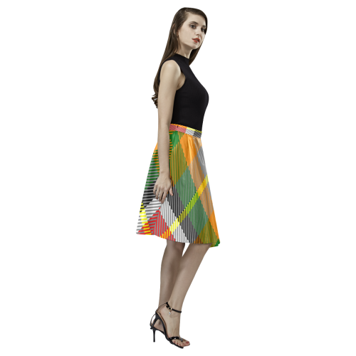 ALABAMA STATE TARTAN Melete Pleated Midi Skirt (Model D15)