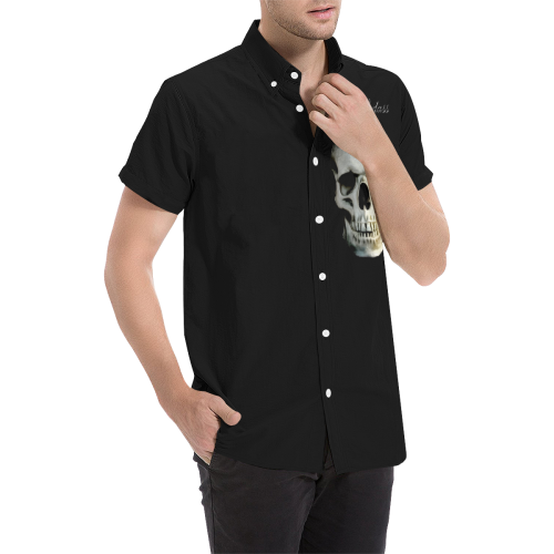 Billy Badass Skull kiss Men's All Over Print Short Sleeve Shirt (Model T53)