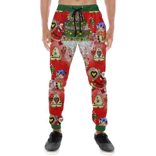 Christmas  Popart by Nico Bielow Men's All Over Print Sweatpants (Model L11)