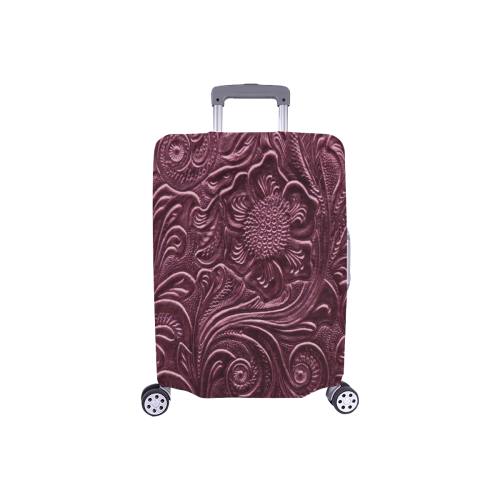 Embossed Pink Flowers Luggage Cover/Small 18"-21"