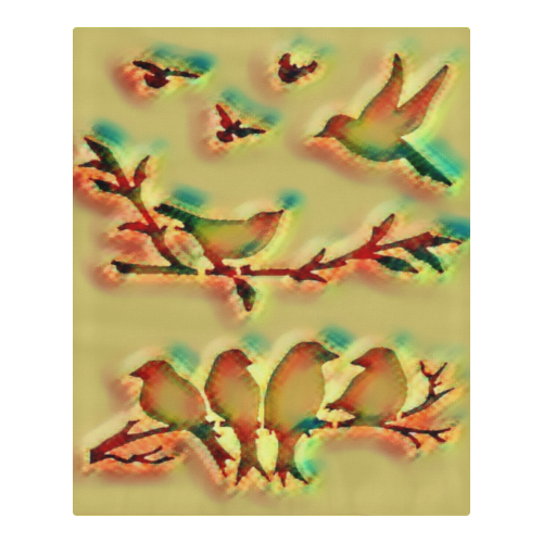 Digital Birds 3-Piece Bedding Set