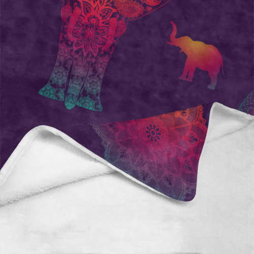 Colorful Elephant Mandala Ultra-Soft Micro Fleece Blanket 50"x60"