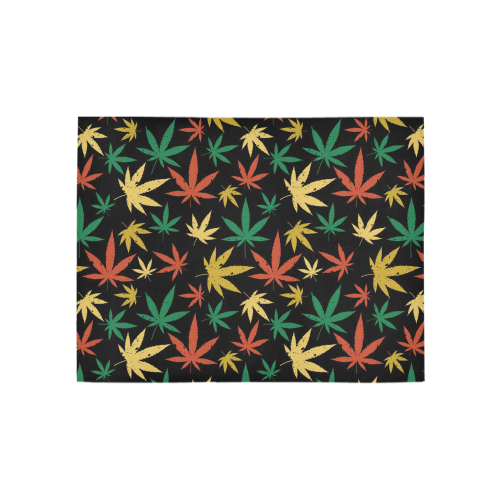 Cannabis Pattern Area Rug 5'3''x4'