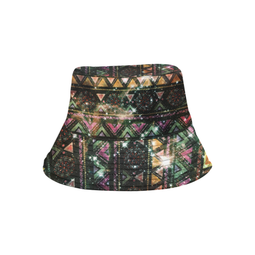 Native American Ornaments Watercolor Galaxy Patter All Over Print Bucket Hat