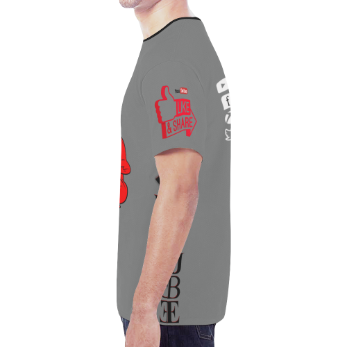 YOUTUBE T-SHIRT DESIGN New All Over Print T-shirt for Men/Large Size (Model T45)