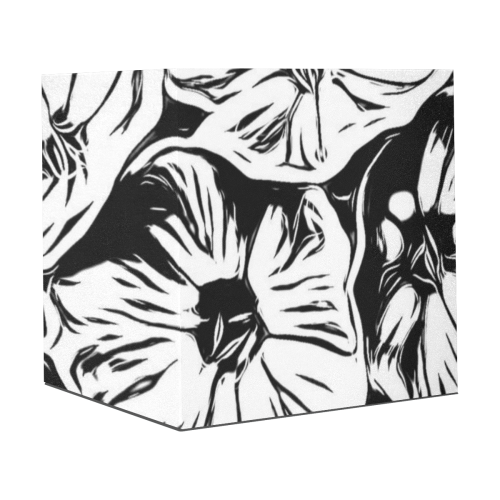 Inky Black and White Floral 3 by JamColors Gift Wrapping Paper 58"x 23" (2 Rolls)