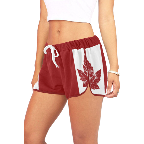Cool Canada Flag Shorts Women's All Over Print Relaxed Shorts (Model L19)