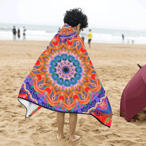 indian totem 14 Kids' Hooded Bath Towels