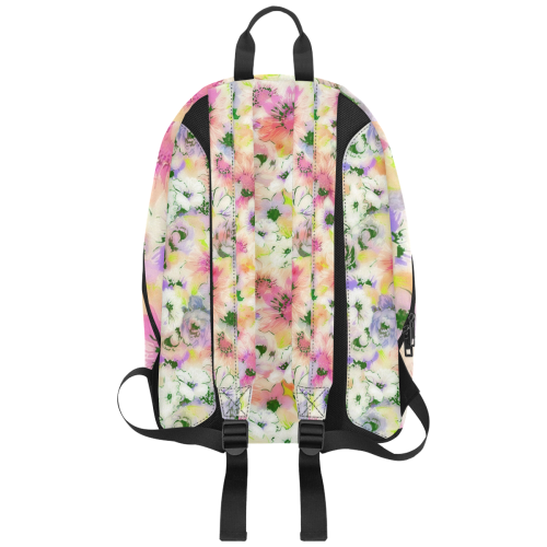 pretty spring floral Large Capacity Travel Backpack (Model 1691)