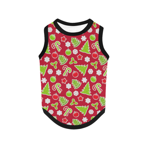 Christmas Mix Pattern All Over Print Pet Tank Top