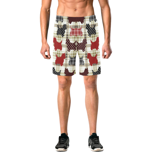Westie Men's All Over Print Elastic Beach Shorts (Model L20)