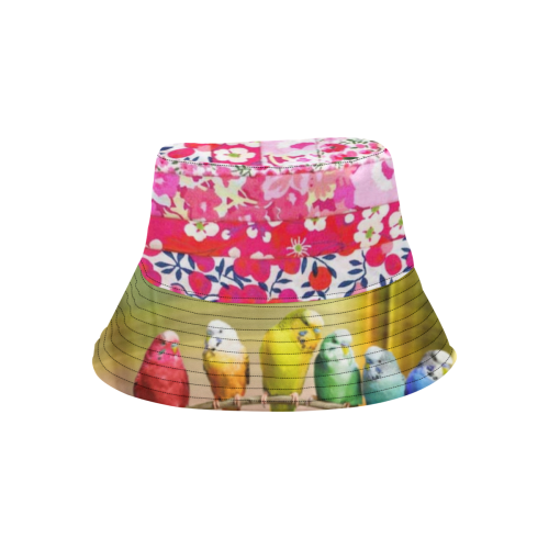 Summer Budgies All Over Print Bucket Hat