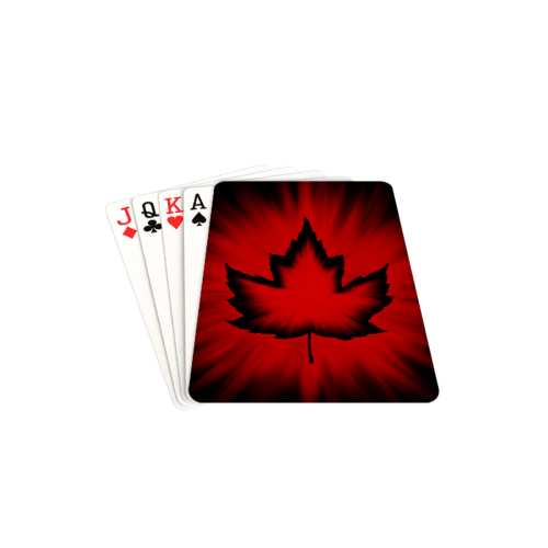 Cool Canada Maple Leaf Playing Cards 2.5"x3.5"