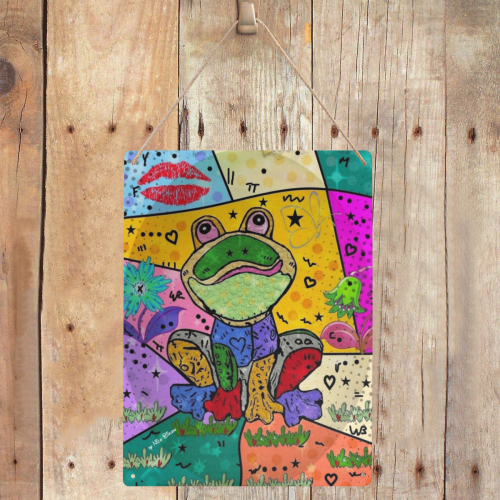 Frog by Nico Bielow Metal Tin Sign 12"x16"