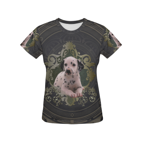 Cute dalmatian All Over Print T-Shirt for Women (USA Size) (Model T40)