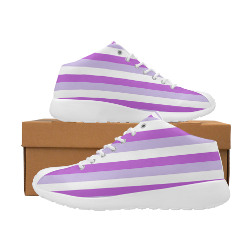 Purple Stripes Women's Basketball Training Shoes/Large Size (Model 47502)