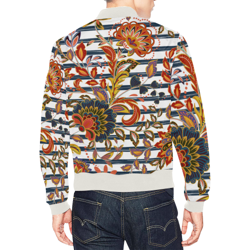 floral All Over Print Bomber Jacket for Men (Model H19)