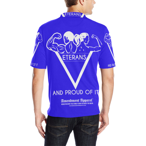 Proud Veterans Polo Shirt Men's All Over Print Polo Shirt (Model T55)
