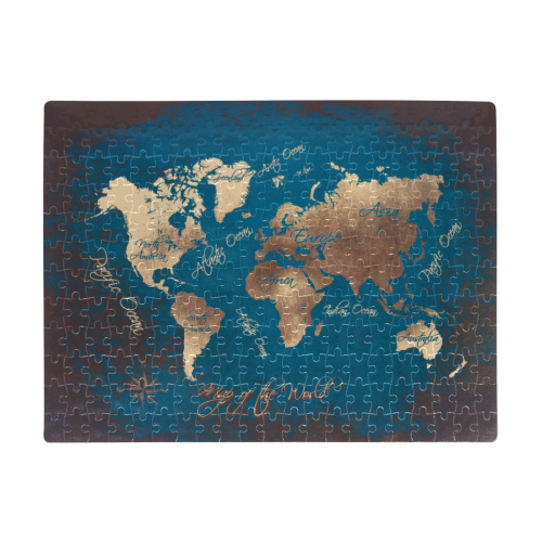 world map #map #worldmap A3 Size Jigsaw Puzzle (Set of 252 Pieces)