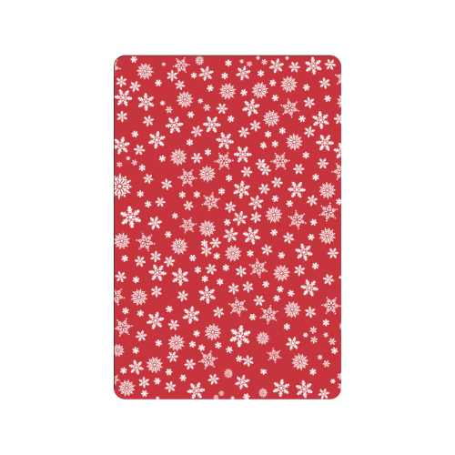Christmas  White Snowflakes on Red Doormat 24"x16"