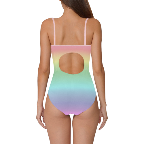 Pastel Rainbow Strap Swimsuit ( Model S05)