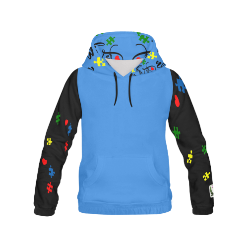 Fairlings Delight's Autism- Love has no words Men's Hoodie 53086Aa1 All Over Print Hoodie for Men (USA Size) (Model H13)