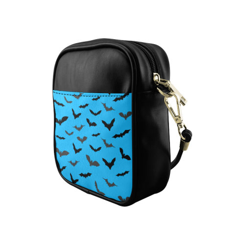 Bats HALLOWEEN SKY BLUE Sling Bag (Model 1627)