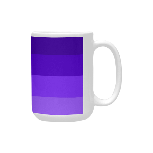 Purple stripes Custom Ceramic Mug (15OZ)