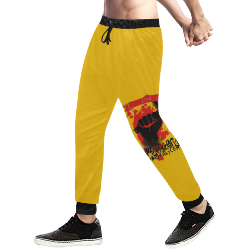 Fight For Hope Hustler Freedom Golden Men's All Over Print Sweatpants/Large Size (Model L11)