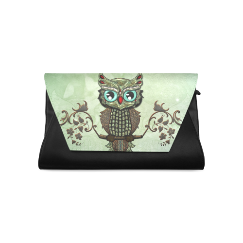 Wonderful owl, diamonds Clutch Bag (Model 1630)