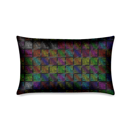 Ripped SpaceTime Stripes Collection Custom Zippered Pillow Case 16"x24"(One Side Printing)