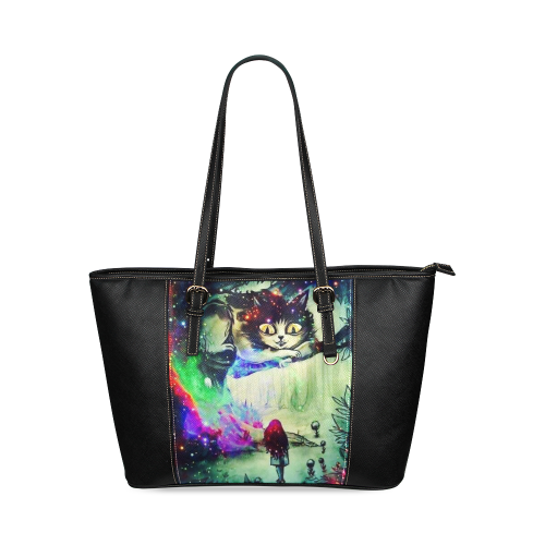 Alice in Wonderland Leather Tote Bag/Small (Model 1640)