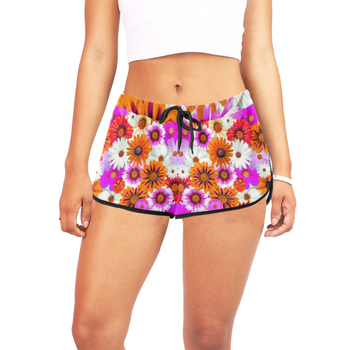 Spring Time Flowers 2 Women's All Over Print Relaxed Shorts (Model L19)