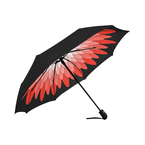 Flower Of Paper Cut - Red Anti-UV Auto-Foldable Umbrella (Underside Printing) (U06)