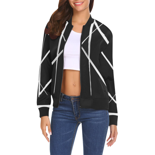 25TH PARALLELS All Over Print Bomber Jacket for Women (Model H19)