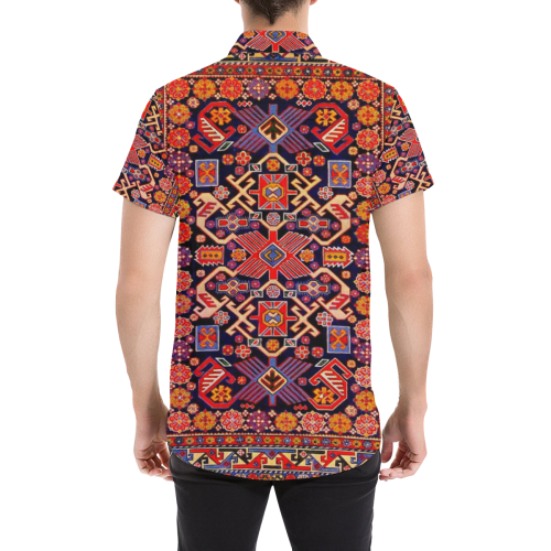 Azerbaijan Pattern Men's All Over Print Short Sleeve Shirt (Model T53)