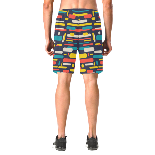 Colorful Rectangles Men's All Over Print Elastic Beach Shorts (Model L20)