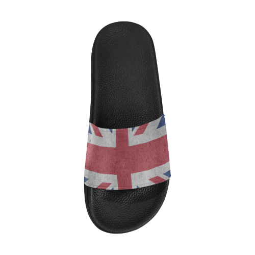 United Kingdom Union Jack Flag - Grunge 1 Men's Slide Sandals (Model 057)