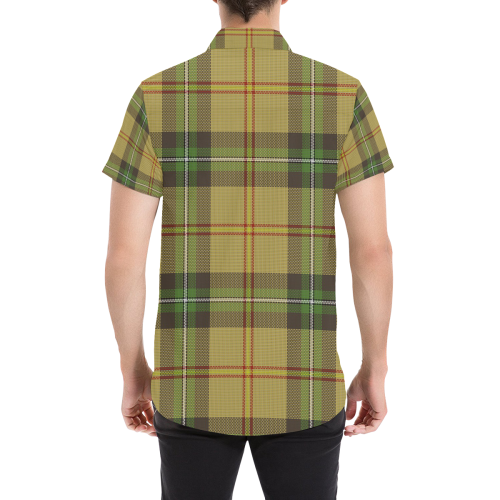 Saskatchewan tartan Men's All Over Print Short Sleeve Shirt/Large Size (Model T53)