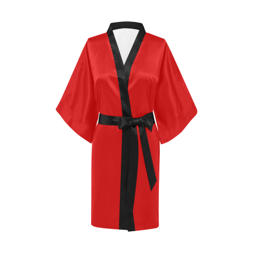 Love Birds Red/Black Kimono Robe