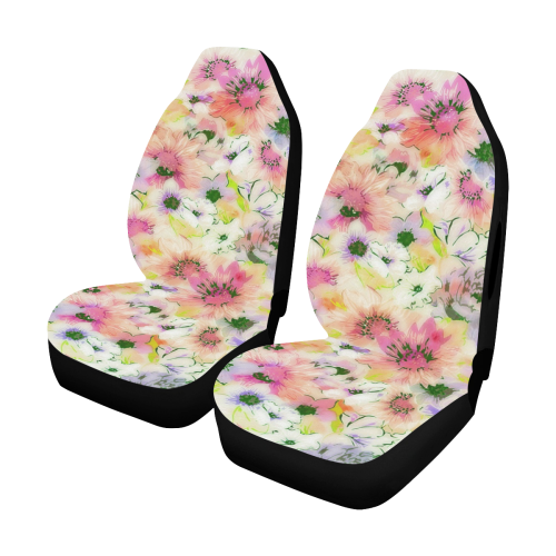 pretty spring floral Car Seat Cover Airbag Compatible (Set of 2)