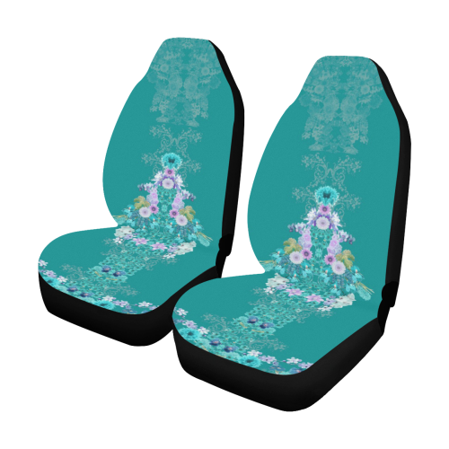 floral-green Car Seat Covers (Set of 2)