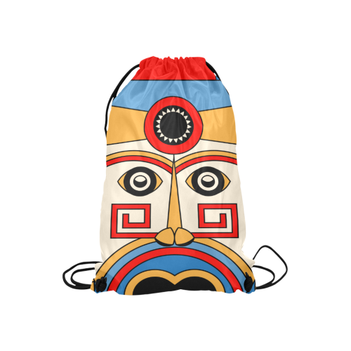 Aztec Religion Tribal Small Drawstring Bag Model 1604 (Twin Sides) 11"(W) * 17.7"(H)