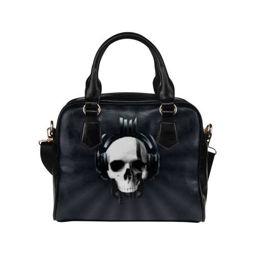 Cool Skulls Metallic Shoulder Handbag (Model 1634)