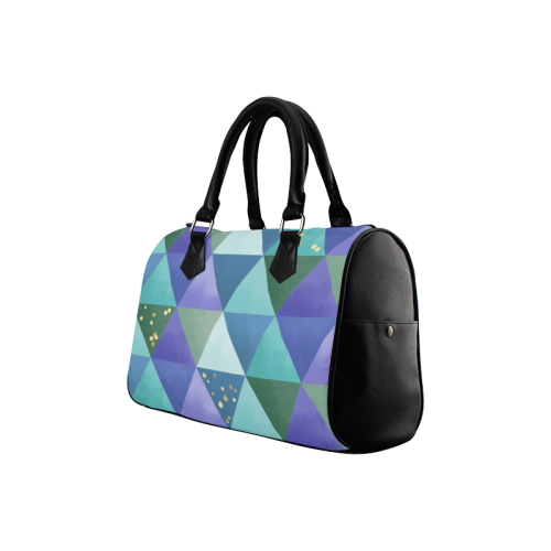 Triangle Pattern - Blue Violet Teal Green Boston Handbag (Model 1621)
