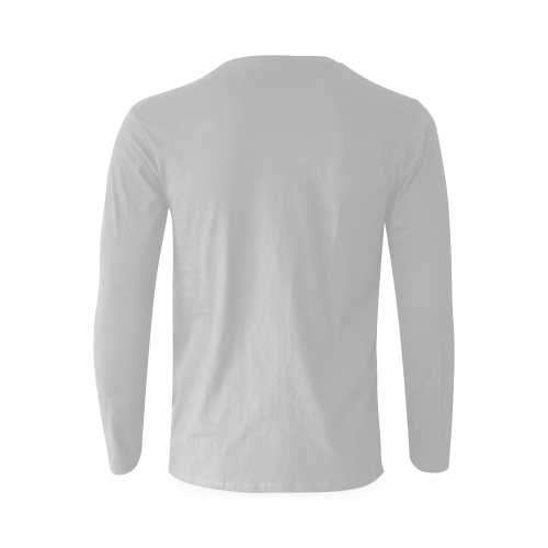 Badminton Shuttlecocks Sports on Silver Sunny Men's T-shirt (long-sleeve) (Model T08)