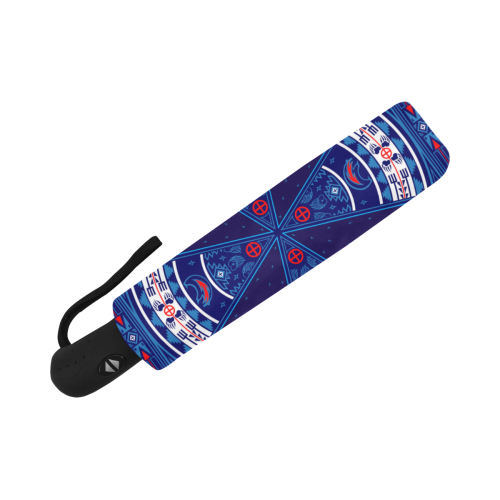 Bear Spirit Blue Anti-UV Auto-Foldable Umbrella (Underside Printing) (U06)
