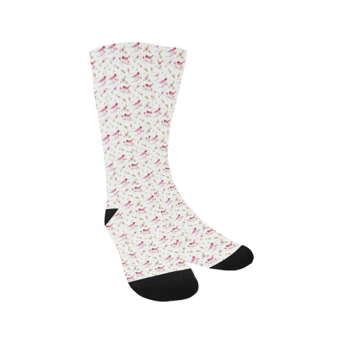 Lovely Pattern with Birds and Flowers Men's Custom Socks